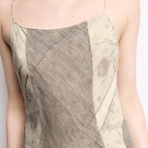 ZARA CONTRASTING STRAP PRINT DRESS